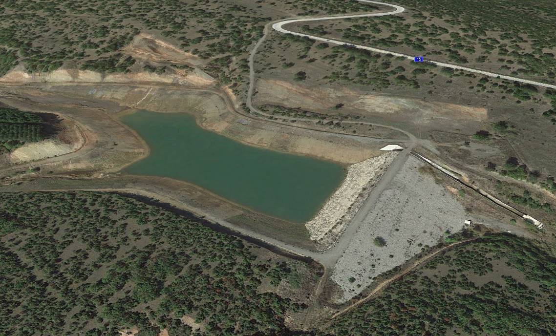 Γεώφραγμα και λιμνοδεξαμενή τροφοδοσίας αρδευτικής Ζώνης Νο 5 (+583m)