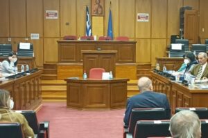 Συνάντηση Εργασίας διοργανώθηκε από την Αντιπεριφέρεια Οικονομικών και Διοίκησης υπό τον Περιφερειάρχη Γιώργο Κασαπίδη τη Δευτέρα 7 Φεβρουαρίου στην αίθουσα του Περιφερειακού Συμβουλίου με τα υπηρεσιακά στελέχη που θα συνδράμουν στο έργο της Περιφερειακής Αρχής για τη μετάβαση στο διπλογραφικό σύστημα (β)