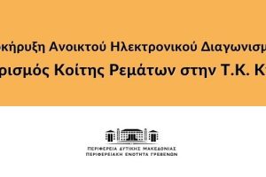 Προκήρυξη Ανοικτού Ηλεκτρονικού Διαγωνισμού «Καθαρισμός Κοίτης Ρεμάτων στην Τ.Κ. Κνίδης»