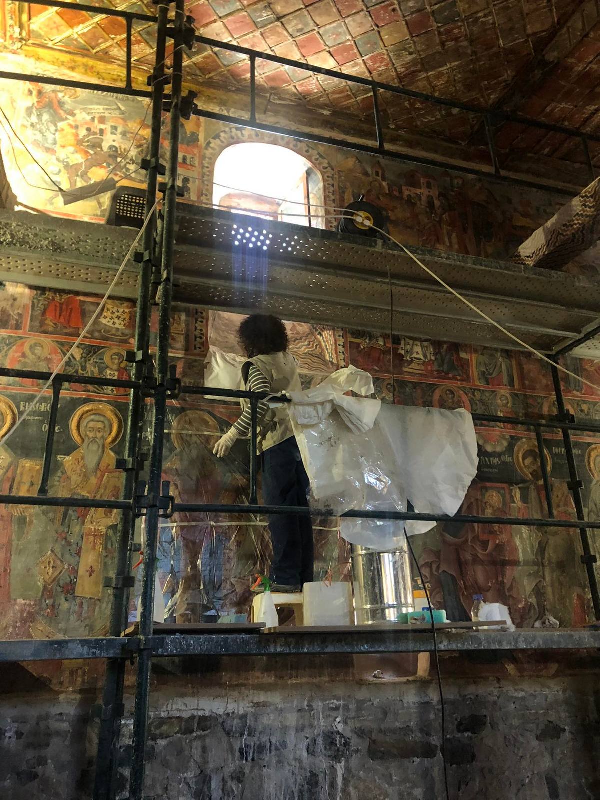 Το έργο «Αποκατάσταση & Αντισεισμική προστασία του Ι. Ναού Κοιμήσεως Θεοτόκου «Μεγάλη Παναγιά» στη Σαμαρίνα Γρεβενών επισκέφθηκε ο Αντιπεριφερειάρχης Γ. Βαβλιάρας