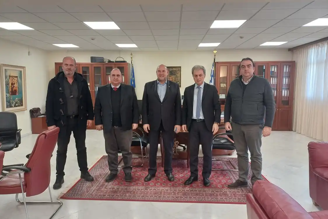Συνάντηση του Περιφερειάρχη Γιώργου Αμανατίδη με τον Πρόεδρο του ΕΚΑΒ, τους Αντιπροέδρους και τον Διευθυντή Δυτικής Μακεδονίας και Ηπείρου