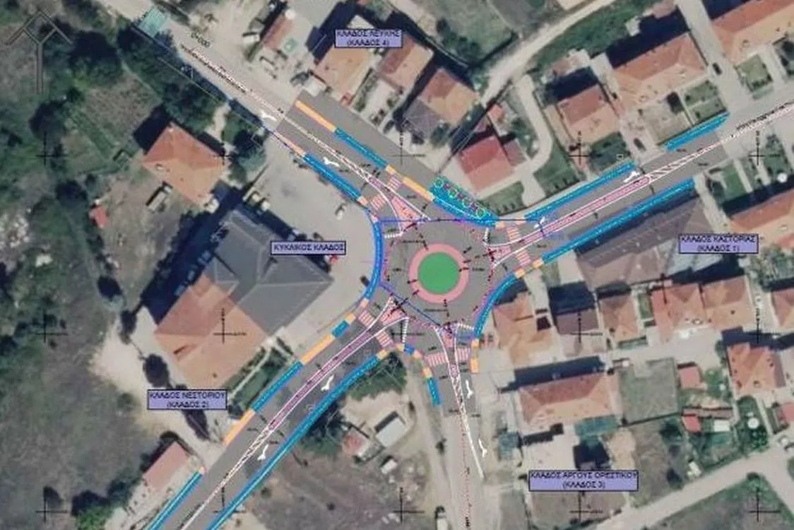 Κατασκευή Κυκλικού Κόμβου Μανιάκων - Λεύκης