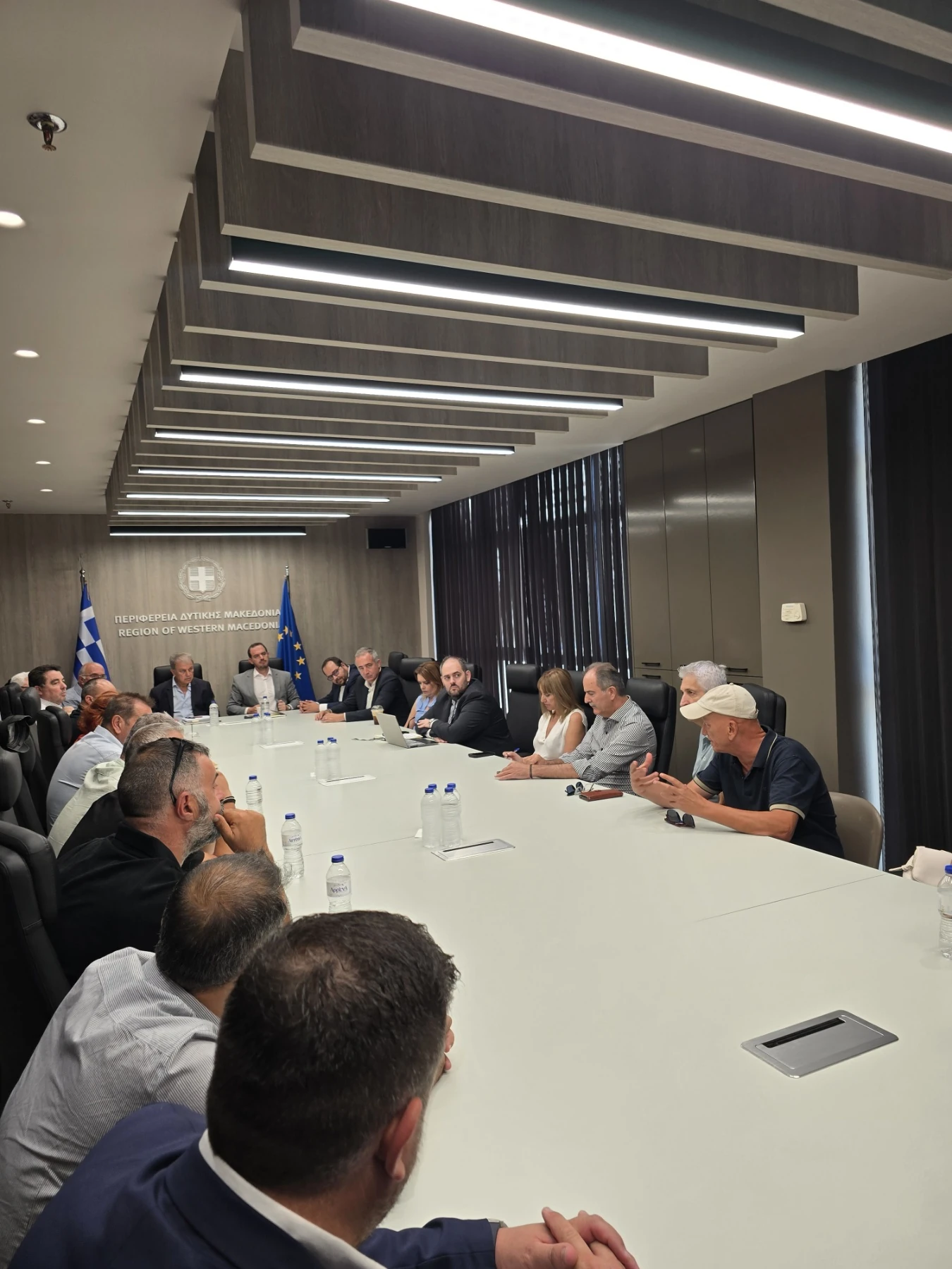 Σύσκεψη του Περιφερειάρχη Γιώργου Αμανατίδη με τον Αναπλ. Υπουργό Υποδομών και Μεταφορών Γιώργο Κώτσηρα και φορείς του μεταφορικού κλάδου