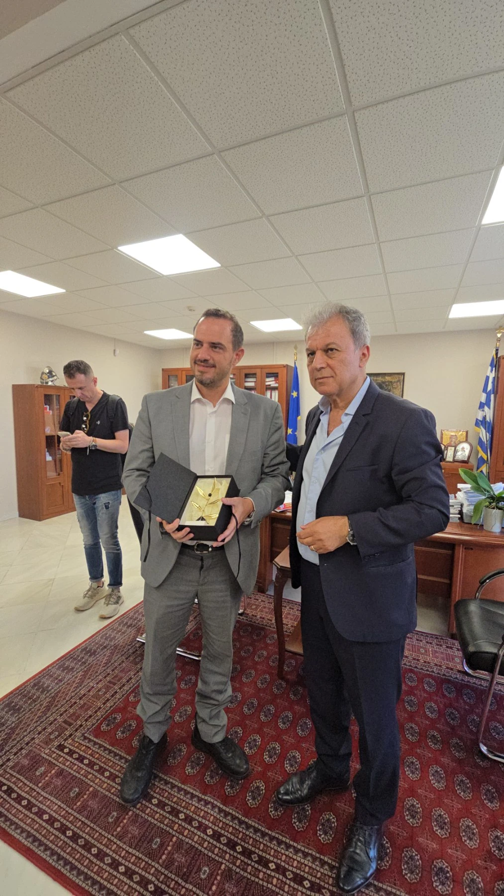 Σύσκεψη του Περιφερειάρχη Γιώργου Αμανατίδη με τον Αναπλ. Υπουργό Υποδομών και Μεταφορών Γιώργο Κώτσηρα και φορείς του μεταφορικού κλάδου