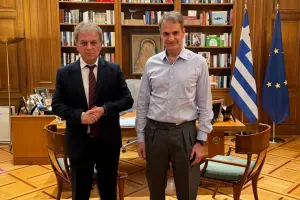 Συνάντηση του Περιφερειάρχη Γιώργου Αμανατίδη με τον Πρωθυπουργό της χώρας Κυριάκο Μητσοτάκη