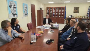 Η επίσκεψη της γυναικείας Εθνικής ομάδας βόλεϊ στον Περιφερειάρχη Δυτικής Μακεδονίας