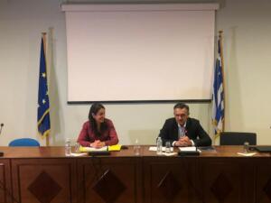 Συνάντηση Περιφερειάρχη Δυτικής Μακεδονίας Γιώργου Κασαπίδη με την Υφυπουργό Εργασίας και Κοινωνικών Υποθέσεων αρμόδια σε θέματα Πρόνοιας και Κοινωνικής Αλληλεγγύης Δόμνα Μιχαηλίδου 1